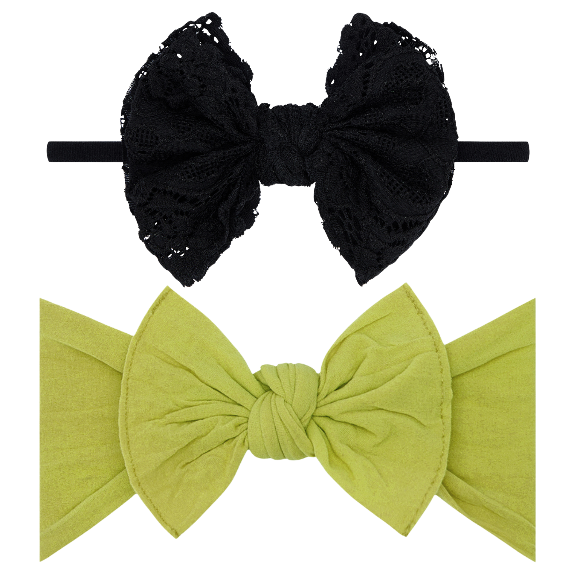 Hair Bows Baby Bow Bling METALLIC BABY FAB SKINNY: Black – Baby