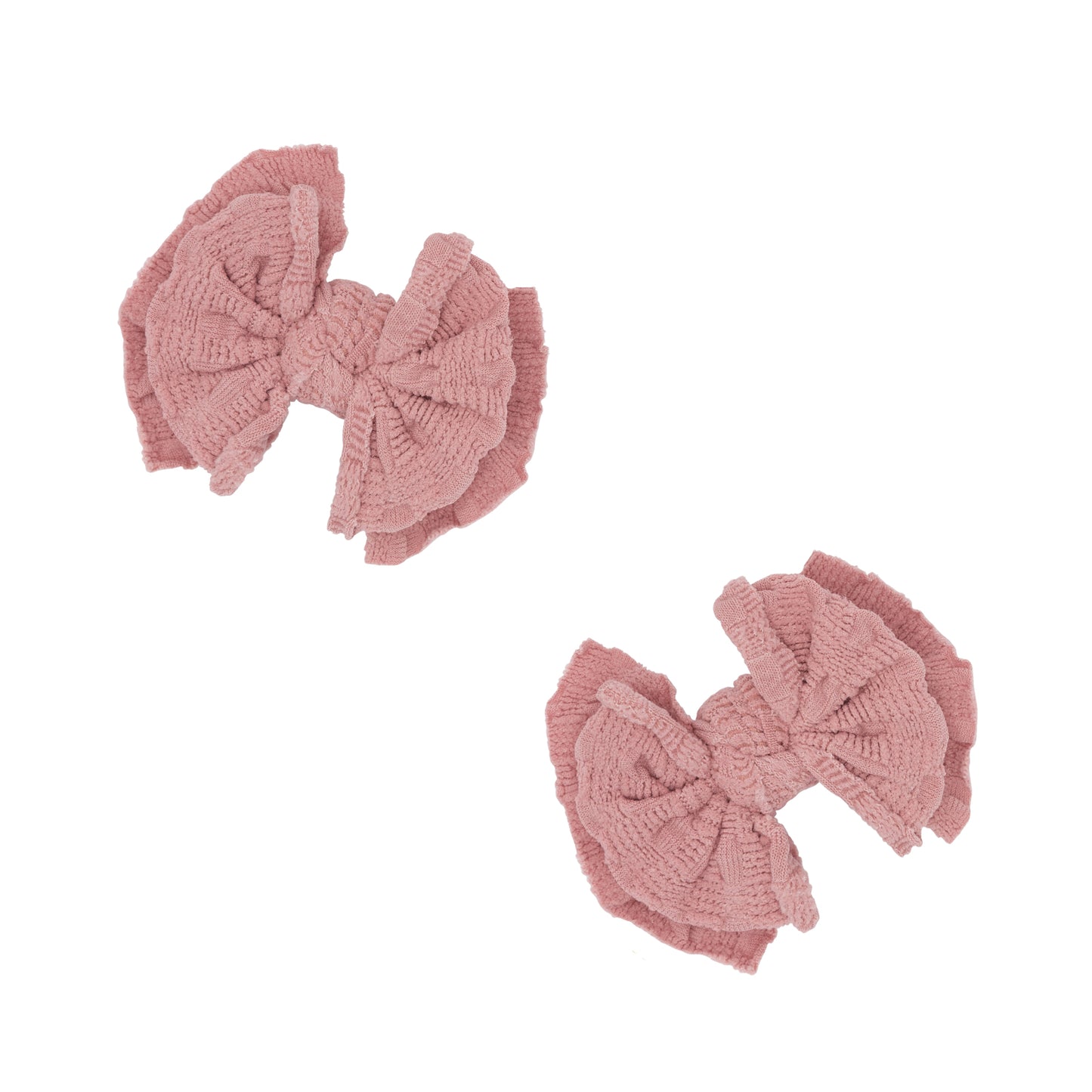 2PK BABY FAB CLIPS: waffle rose gold *OCT '24*