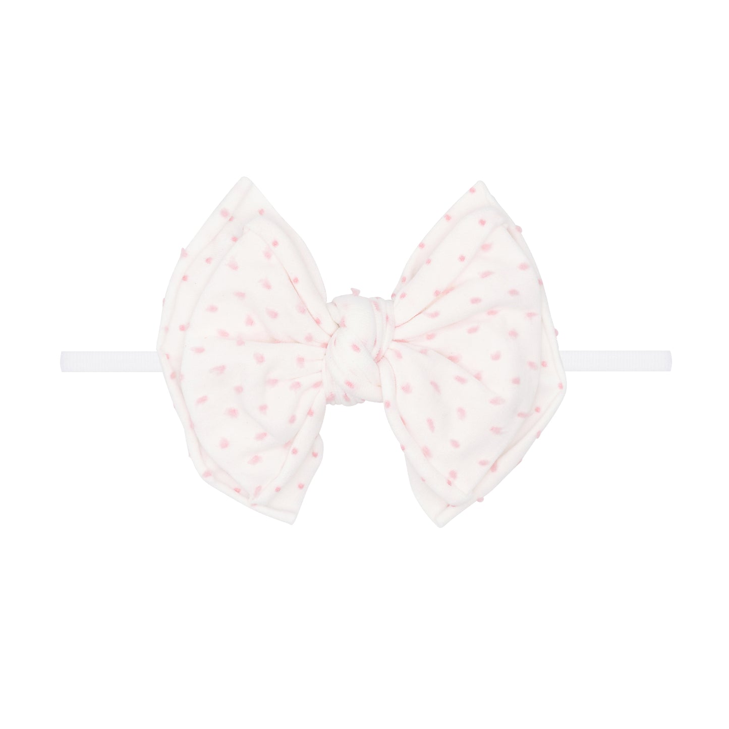 FAB® SKINNY: white w/pink shabby dot  *JULY '24*