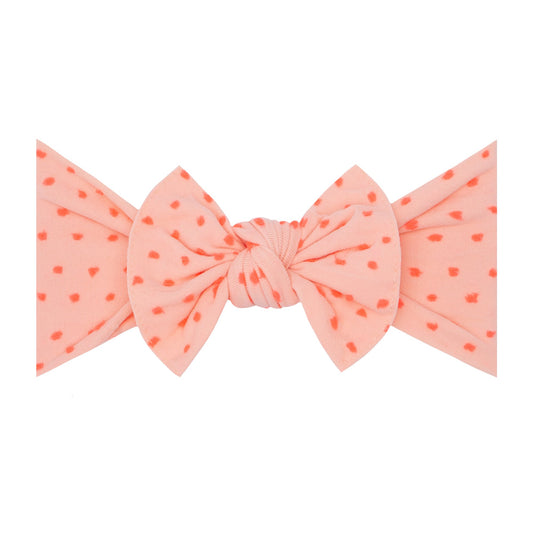 SHABBY DOT KNOT HEADBAND: tropical peach / neon dot APRIL '25