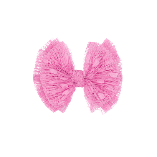 TULLE FAB® CLIP: bright bubblegum dot