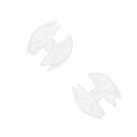 2PK BABY FAB CLIPS: white